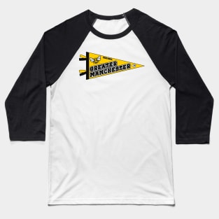 Greater Manchester Sports Varsity Pennant 1974 bee Baseball T-Shirt